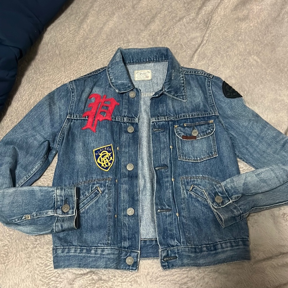 Girls polo Ralph Lauren patch denim jacket